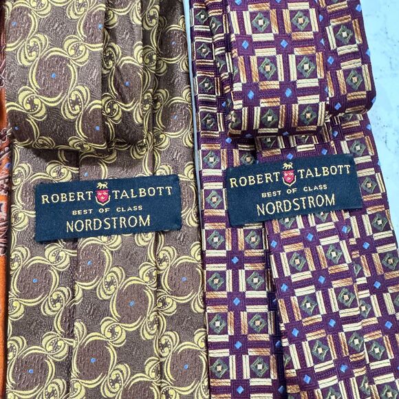 Robert Talbot Best of Class lot of 4 & 1 Pc Studio Silk Neckties 58"-60" - USA - Picture 5 of 16